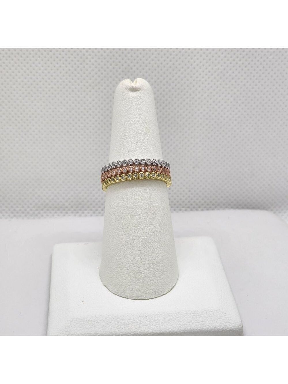 Brand New Sterling Silver 925 Tri Color Ring